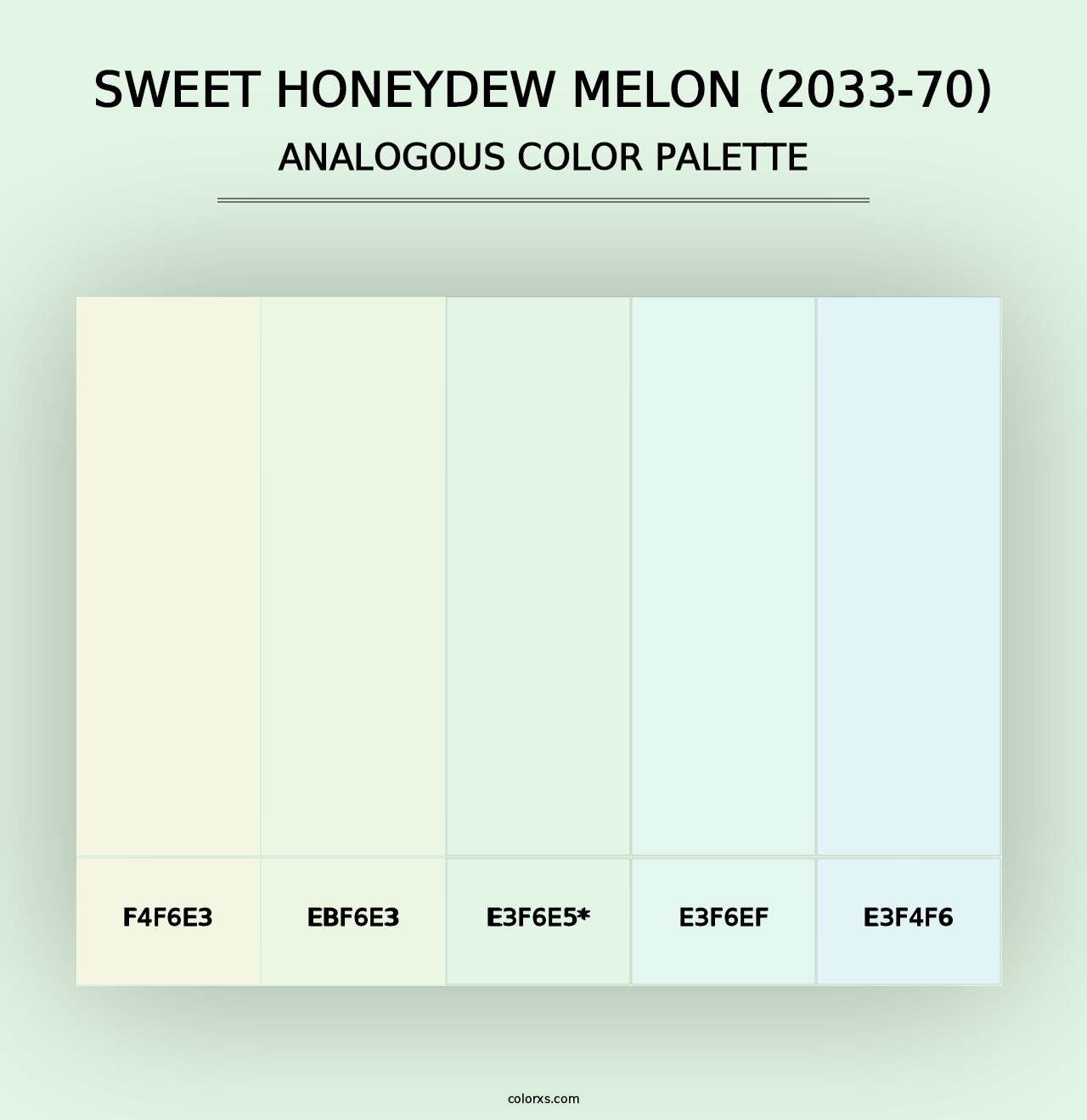 Sweet Honeydew Melon (2033-70) - Analogous Color Palette