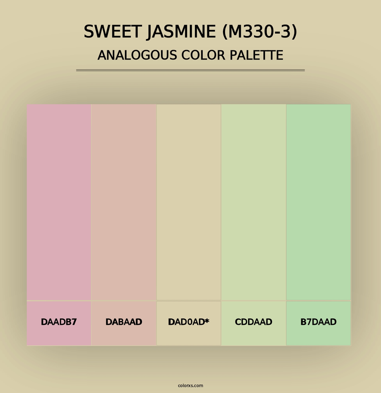 Sweet Jasmine (M330-3) - Analogous Color Palette