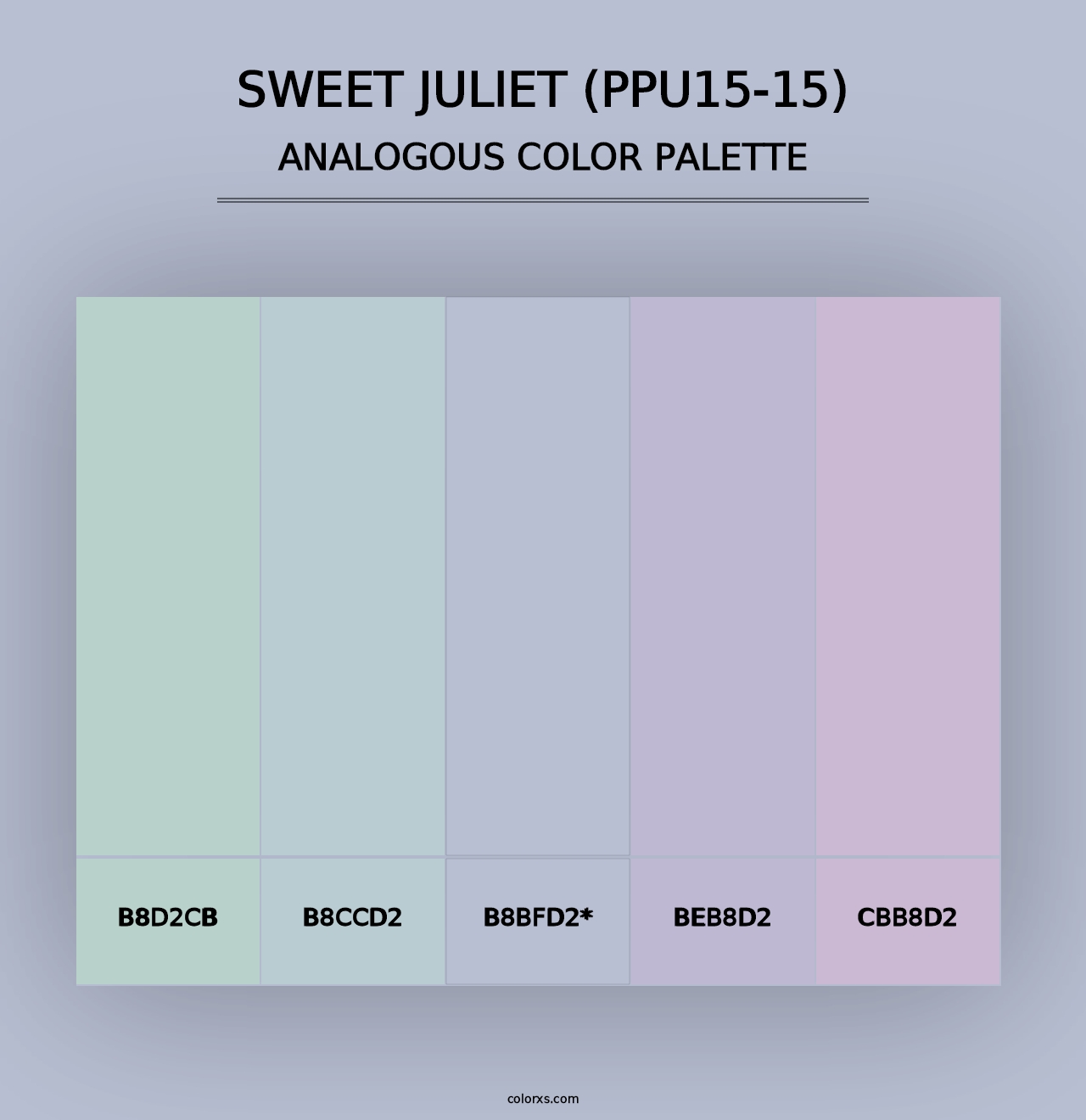 Sweet Juliet (PPU15-15) - Analogous Color Palette