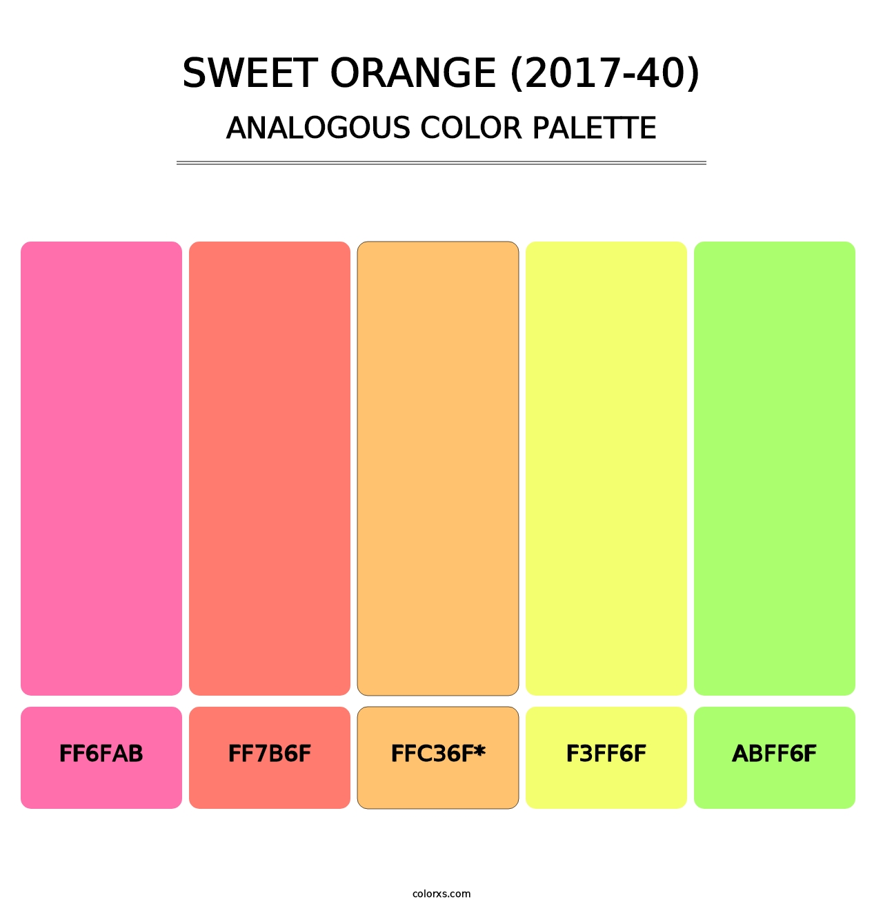 Sweet Orange (2017-40) - Analogous Color Palette