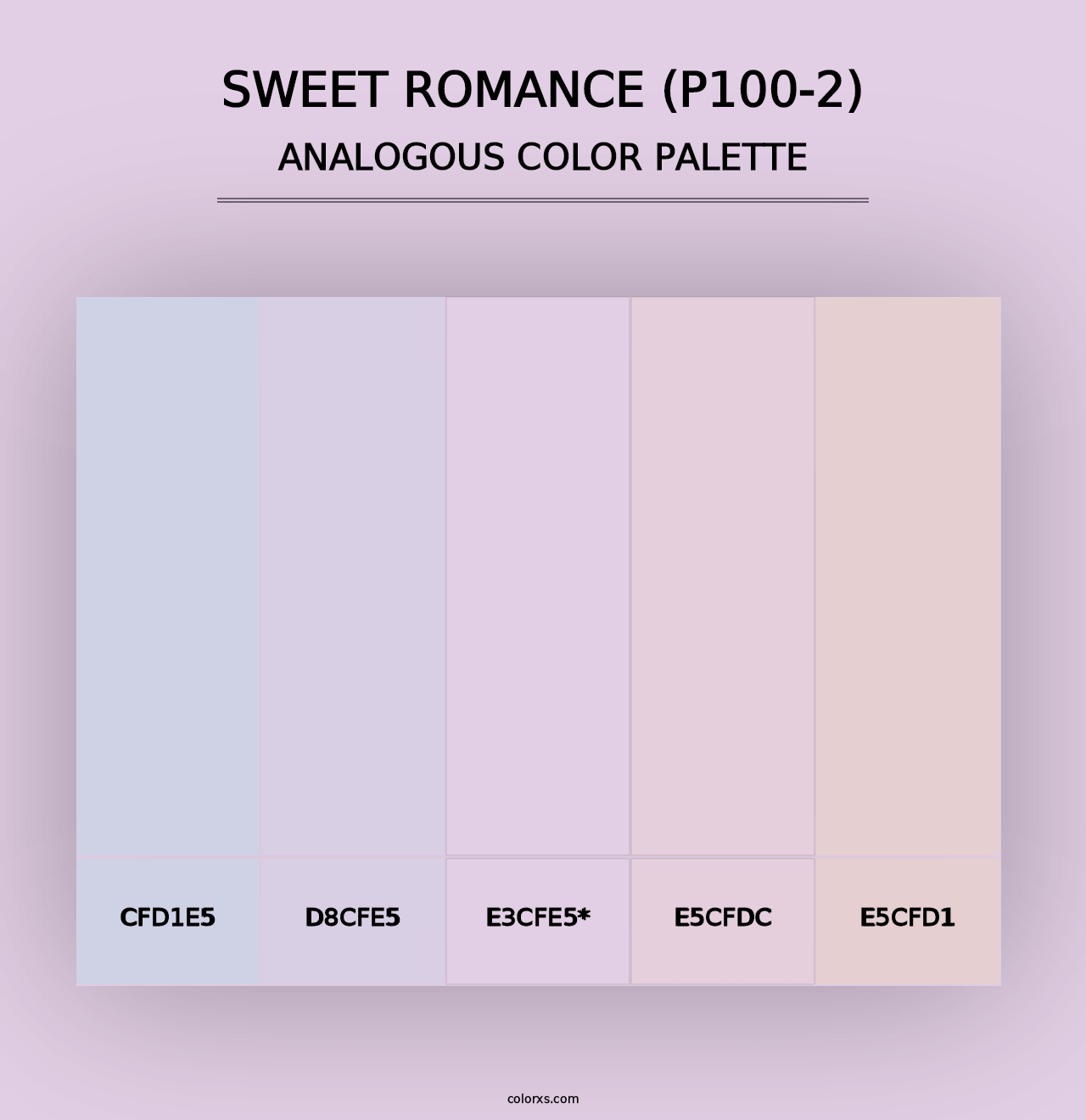 Sweet Romance (P100-2) - Analogous Color Palette