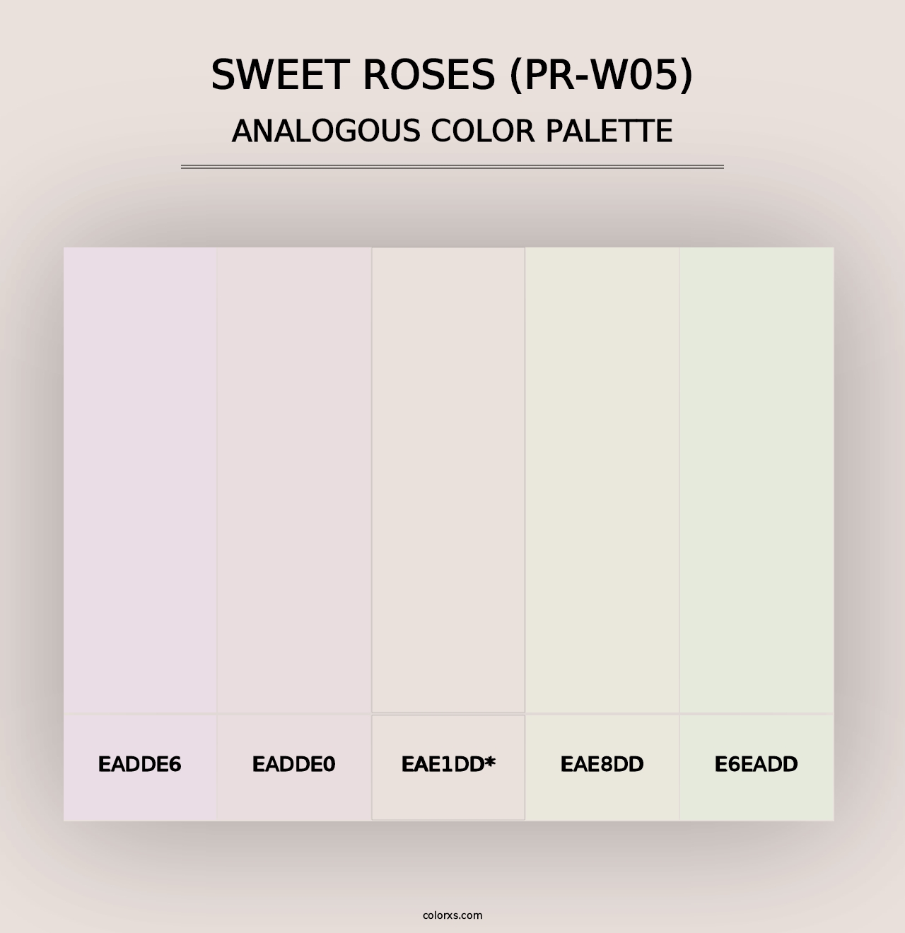 Sweet Roses (PR-W05) - Analogous Color Palette