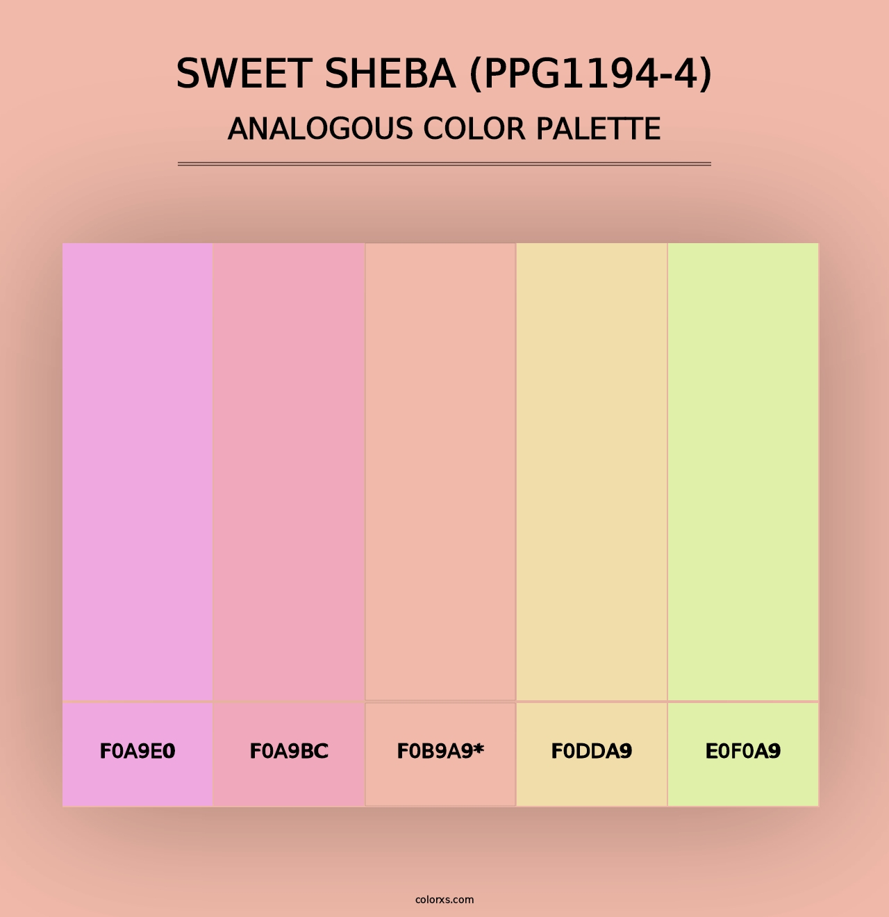 Sweet Sheba (PPG1194-4) - Analogous Color Palette