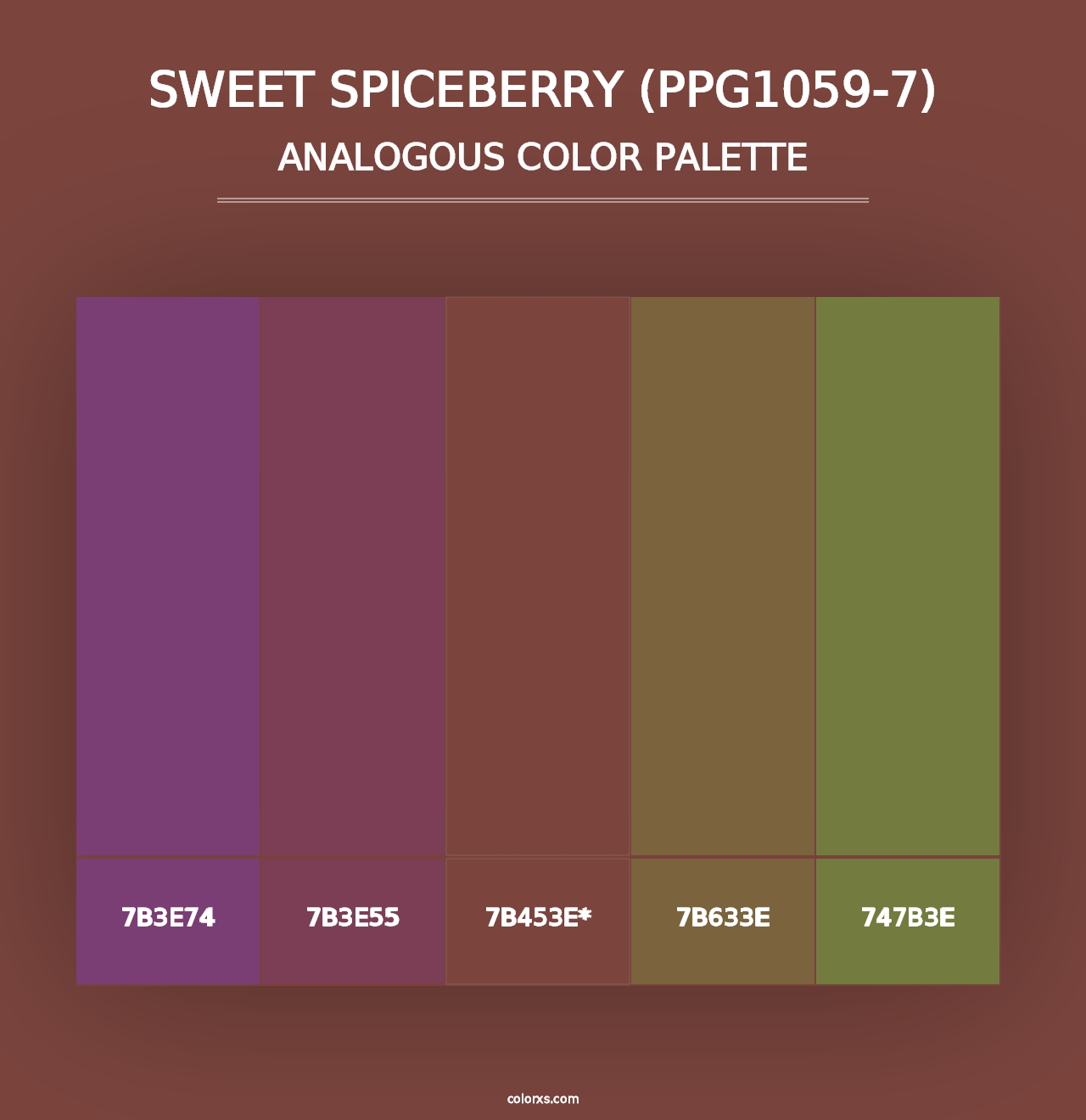 Sweet Spiceberry (PPG1059-7) - Analogous Color Palette