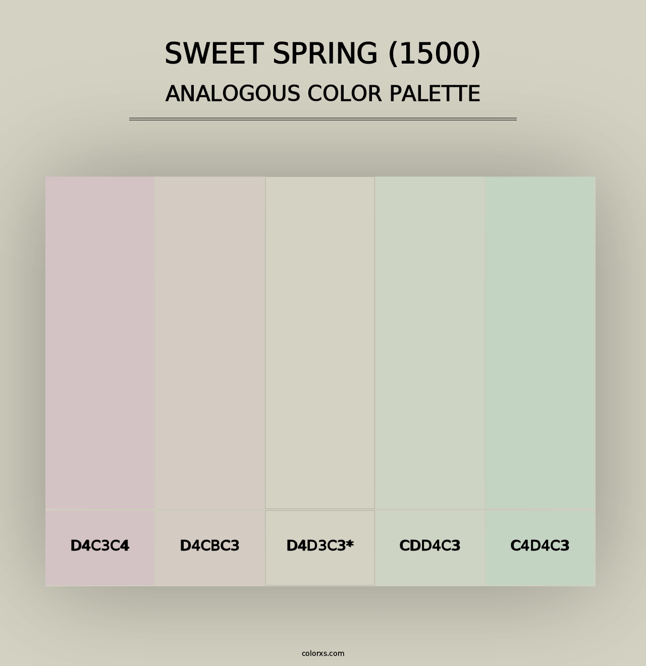 Sweet Spring (1500) - Analogous Color Palette