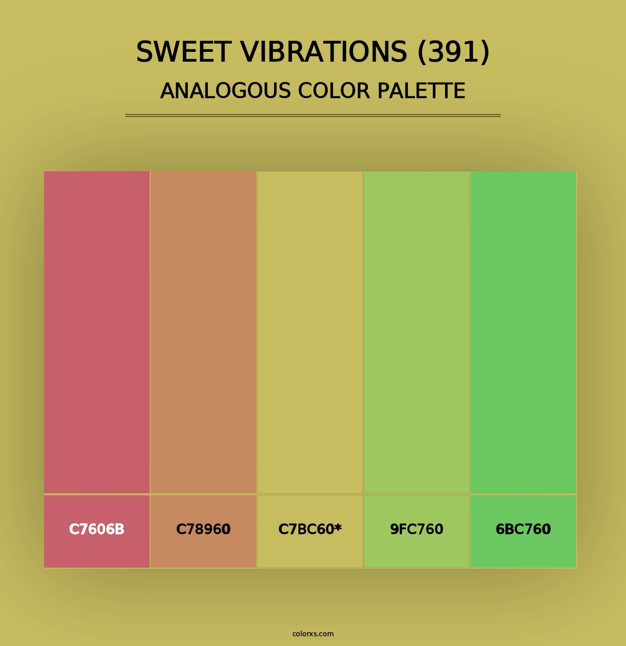 Sweet Vibrations (391) - Analogous Color Palette