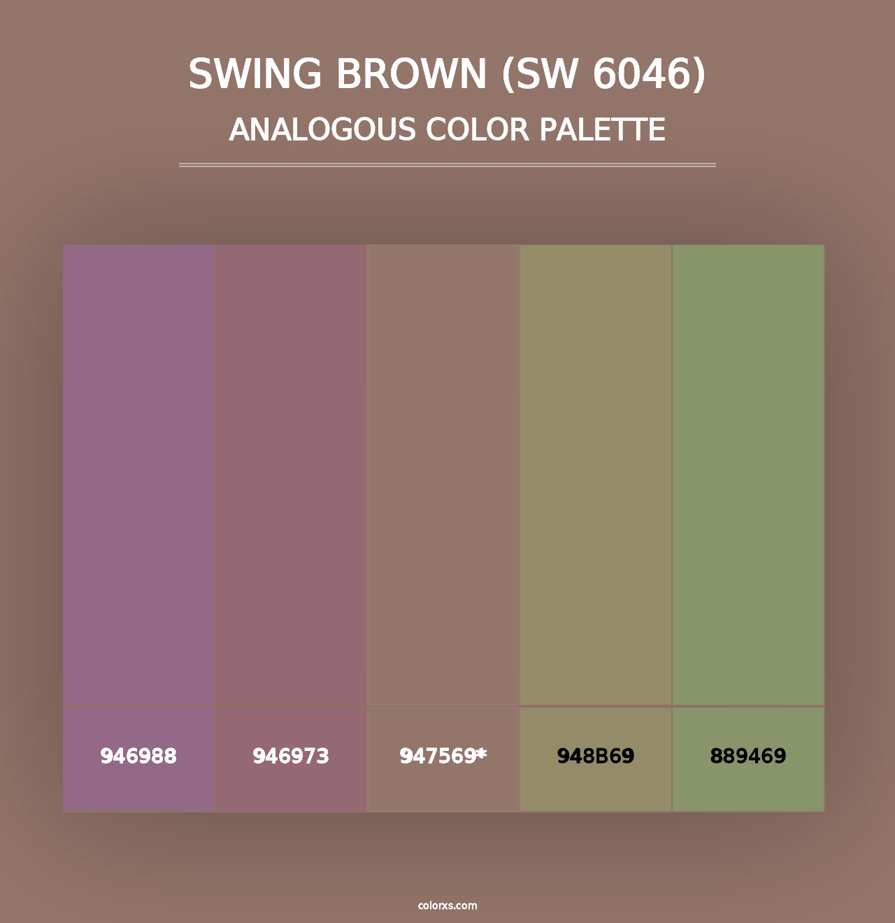 Swing Brown (SW 6046) - Analogous Color Palette