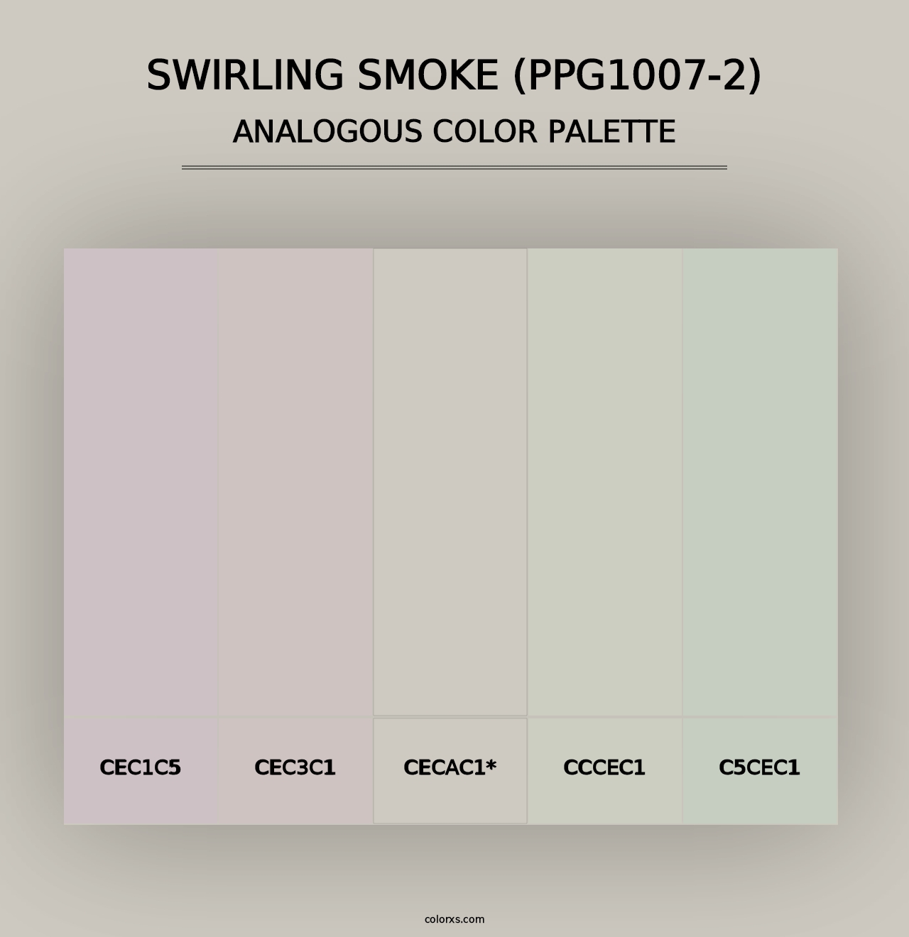 Swirling Smoke (PPG1007-2) - Analogous Color Palette