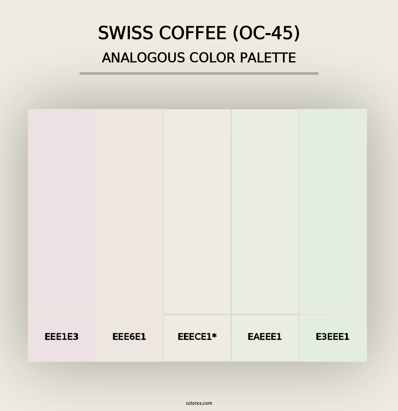 Swiss Coffee (OC-45) - Analogous Color Palette