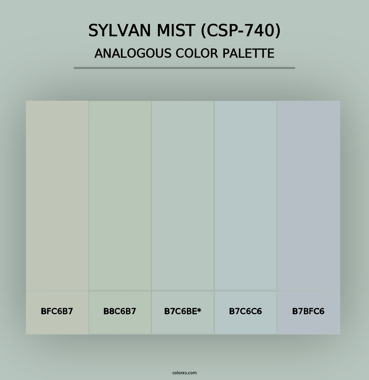 Sylvan Mist (CSP-740) - Analogous Color Palette