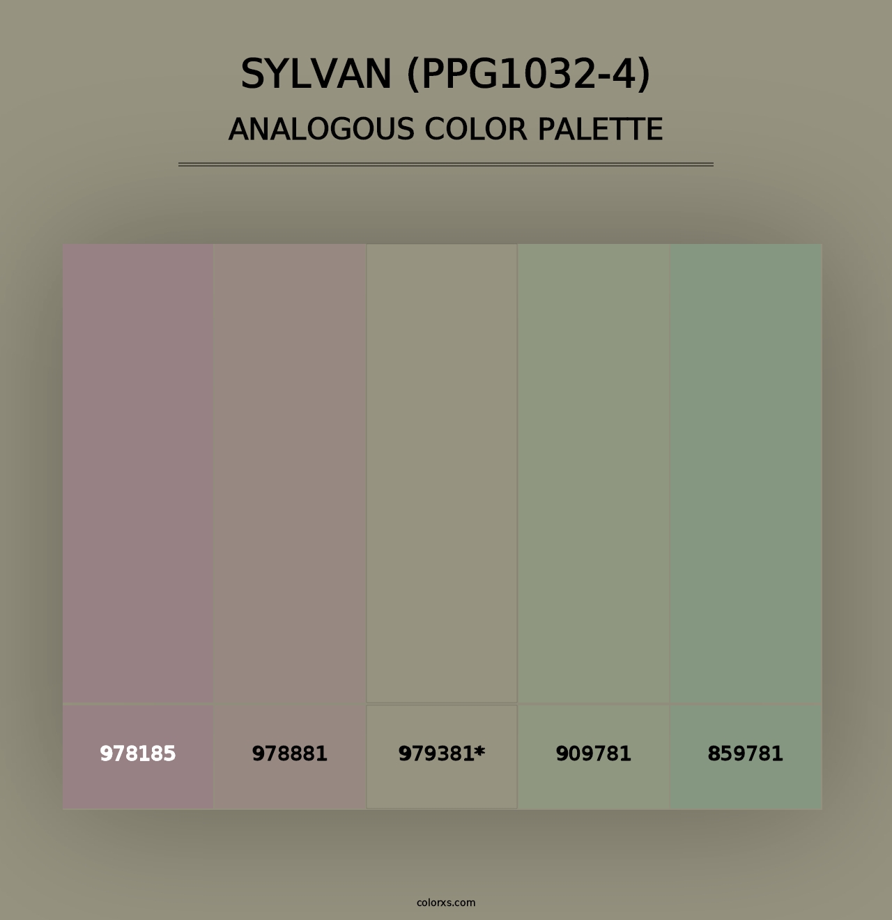 Sylvan (PPG1032-4) - Analogous Color Palette