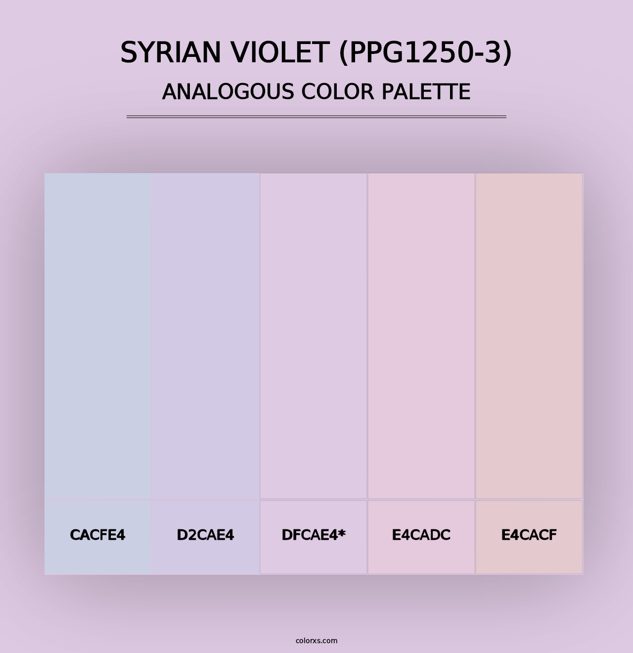 Syrian Violet (PPG1250-3) - Analogous Color Palette