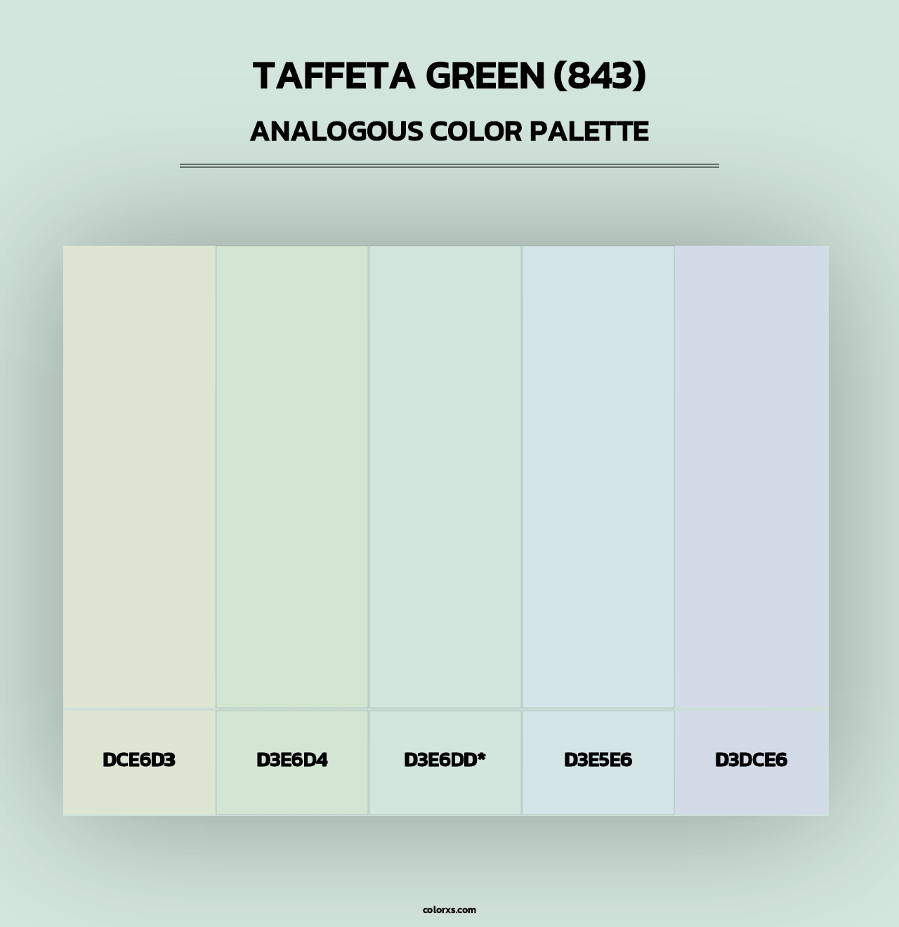 Taffeta Green (843) - Analogous Color Palette