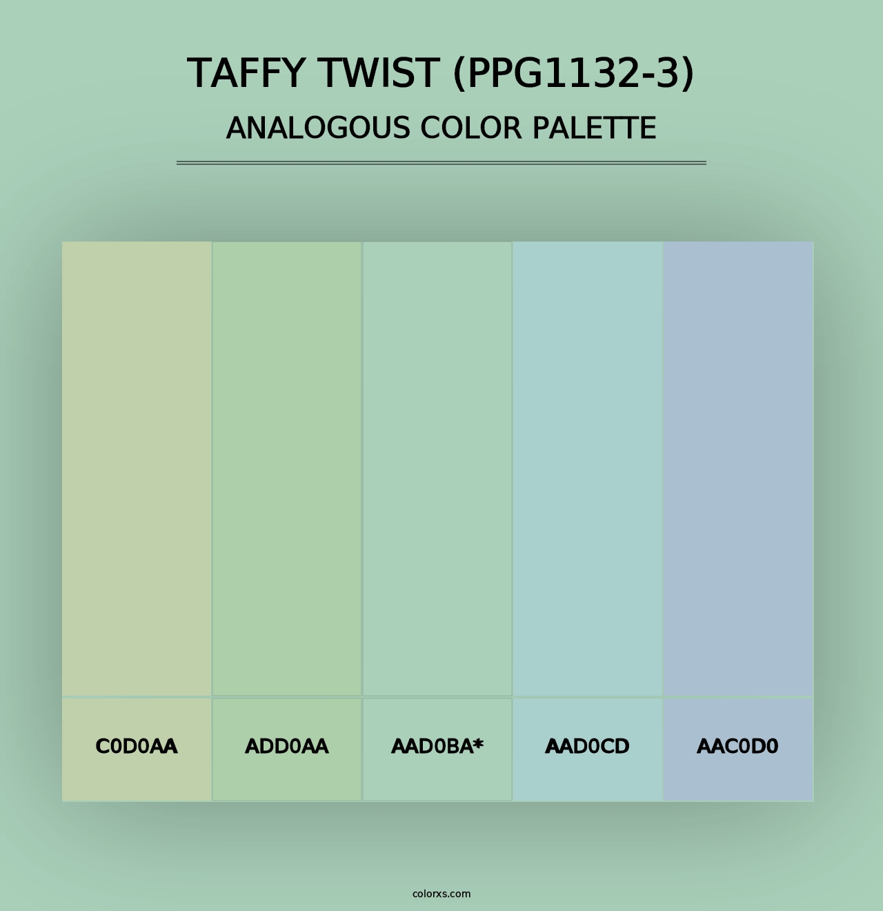 Taffy Twist (PPG1132-3) - Analogous Color Palette