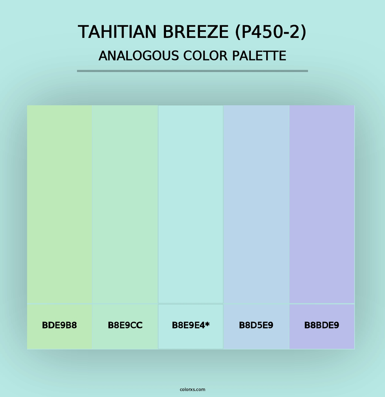 Tahitian Breeze (P450-2) - Analogous Color Palette