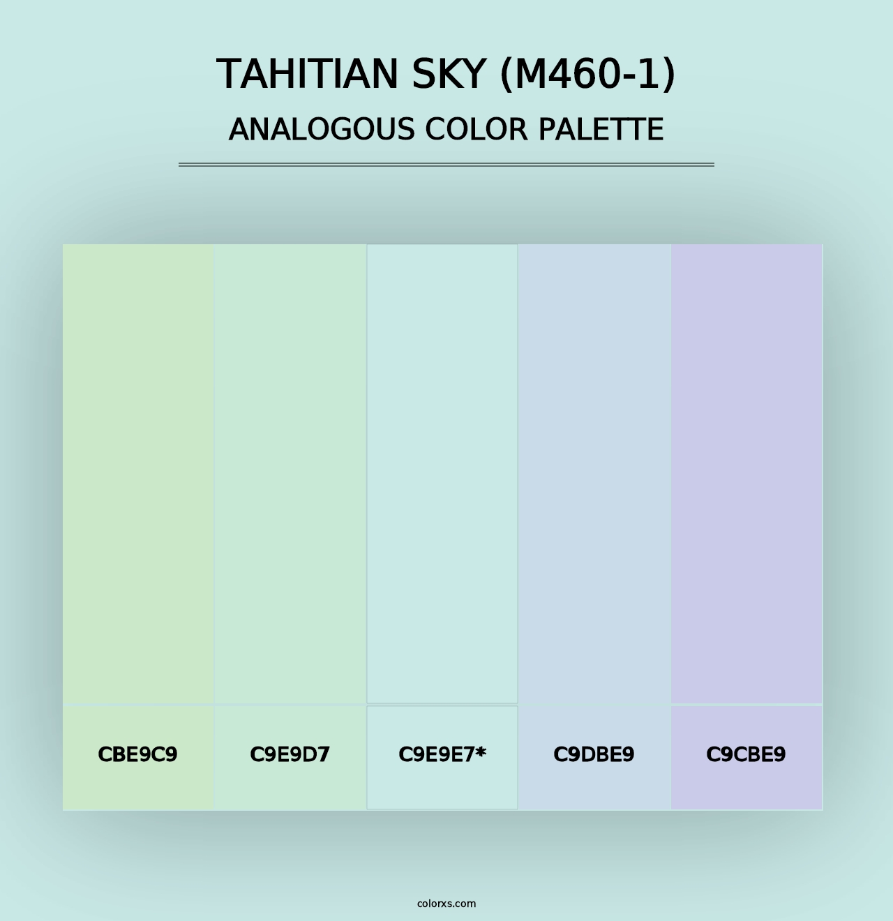 Tahitian Sky (M460-1) - Analogous Color Palette