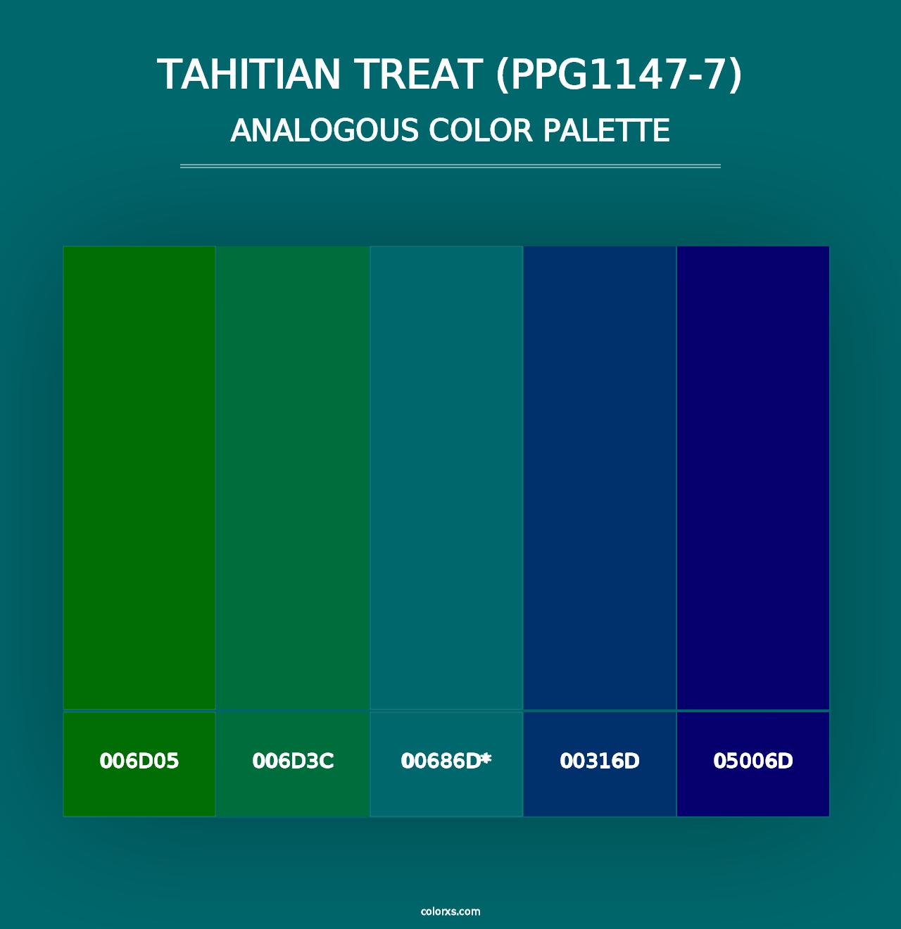 Tahitian Treat (PPG1147-7) - Analogous Color Palette