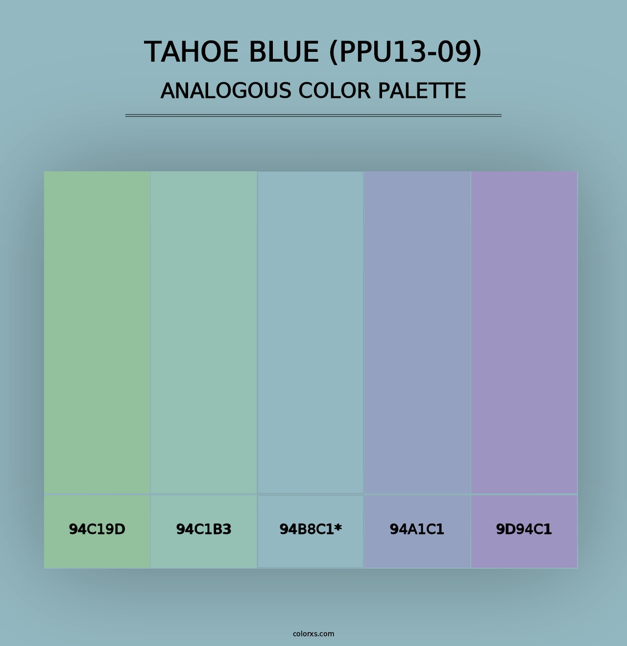 Tahoe Blue (PPU13-09) - Analogous Color Palette