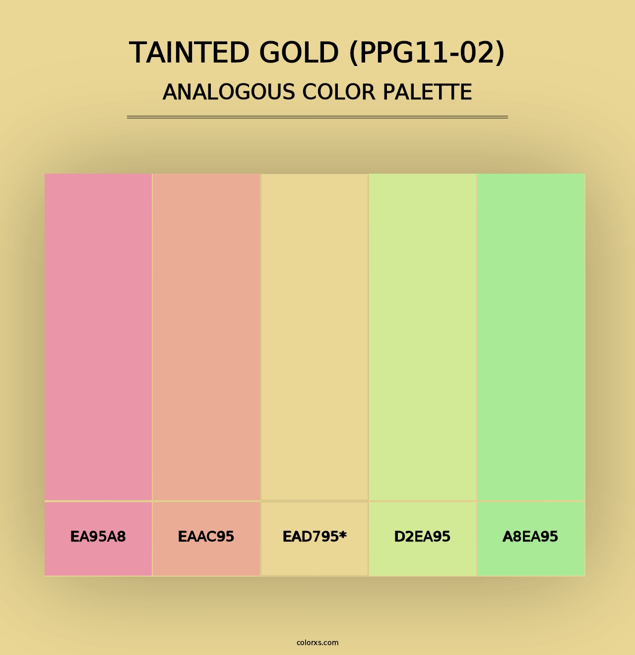 Tainted Gold (PPG11-02) - Analogous Color Palette