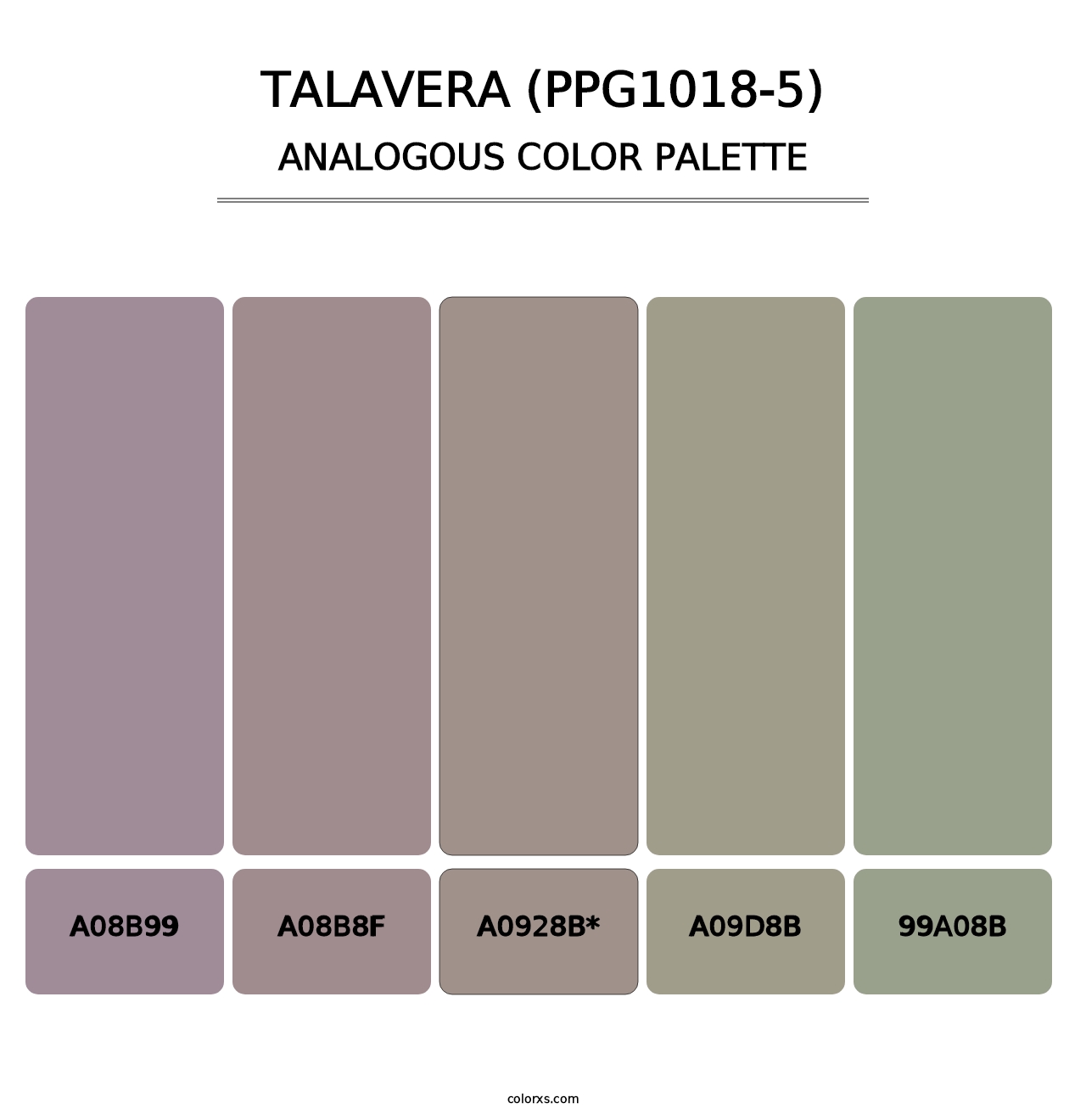 Talavera (PPG1018-5) - Analogous Color Palette