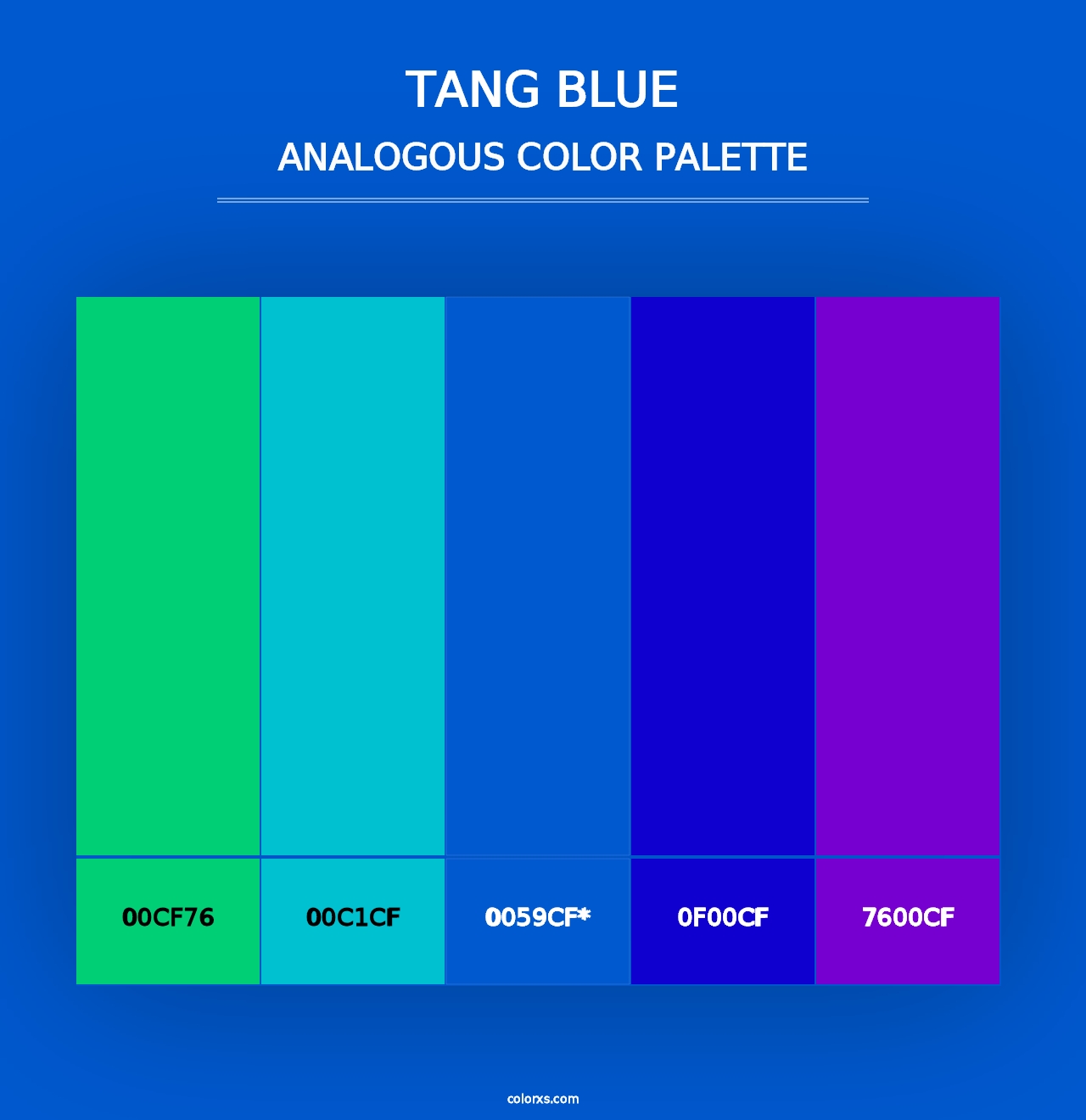 Tang Blue - Analogous Color Palette