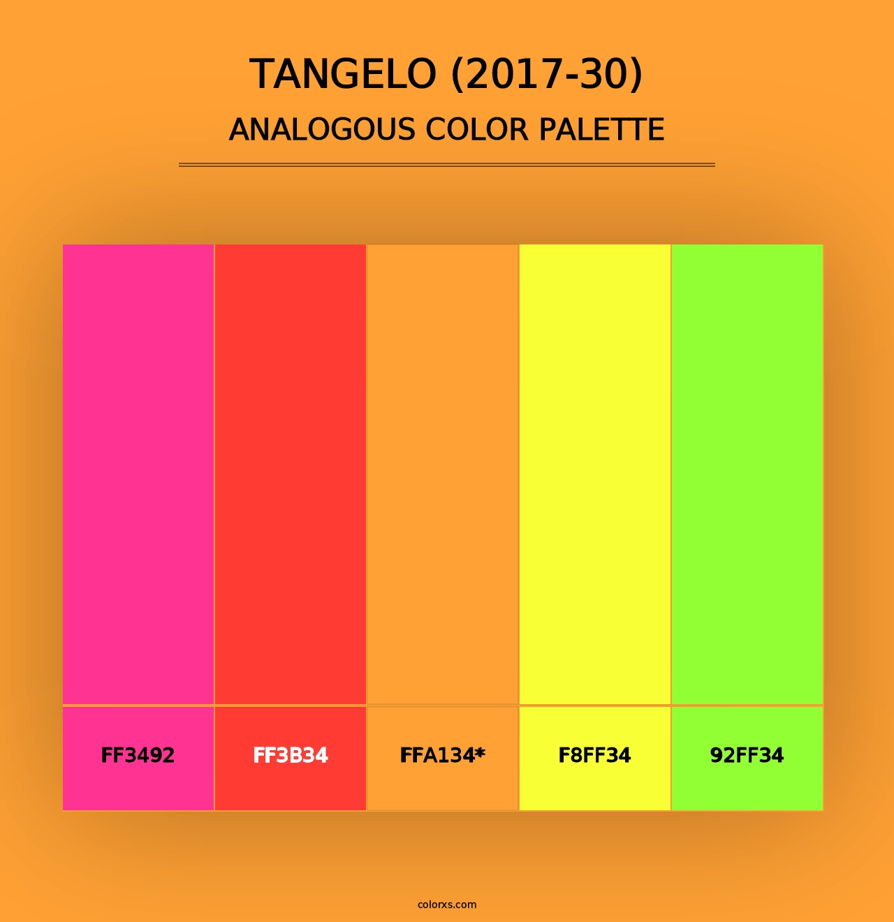 Tangelo (2017-30) - Analogous Color Palette