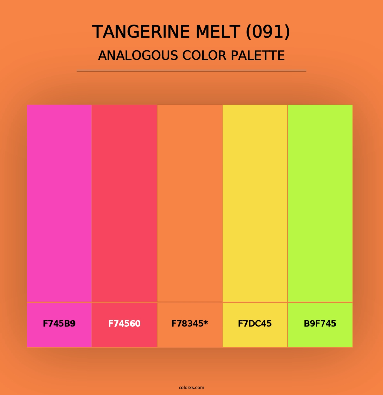 Tangerine Melt (091) - Analogous Color Palette