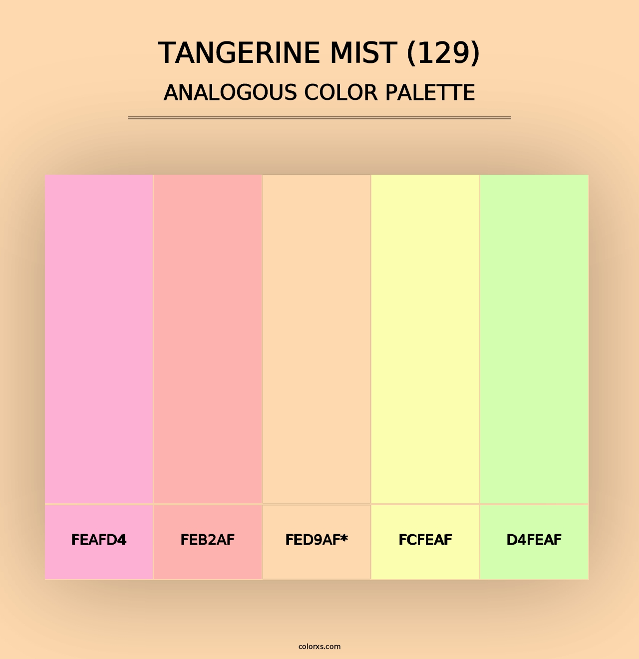 Tangerine Mist (129) - Analogous Color Palette