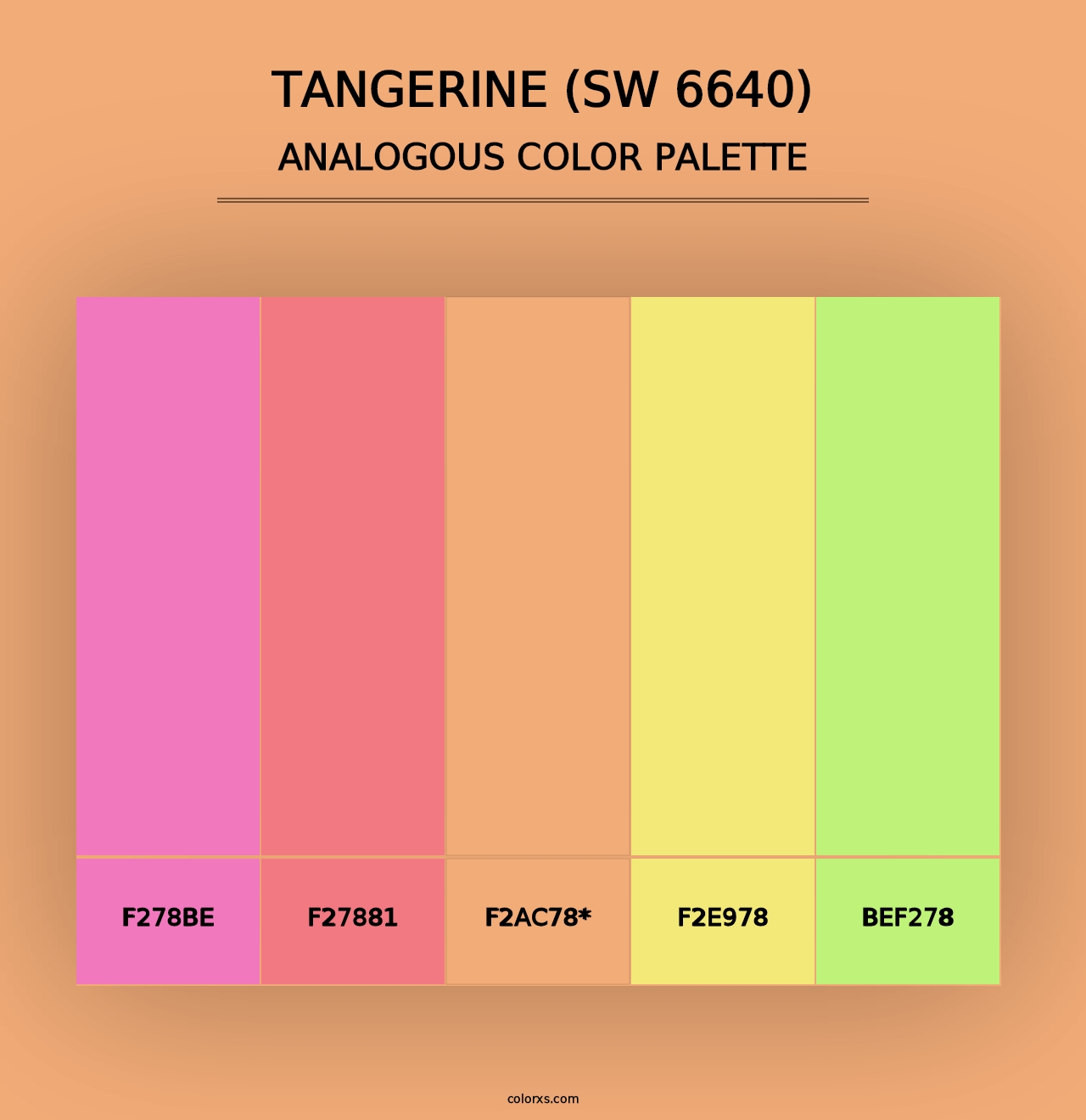 Tangerine (SW 6640) - Analogous Color Palette