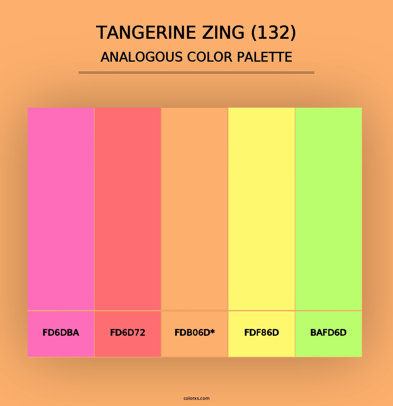 Tangerine Zing (132) - Analogous Color Palette