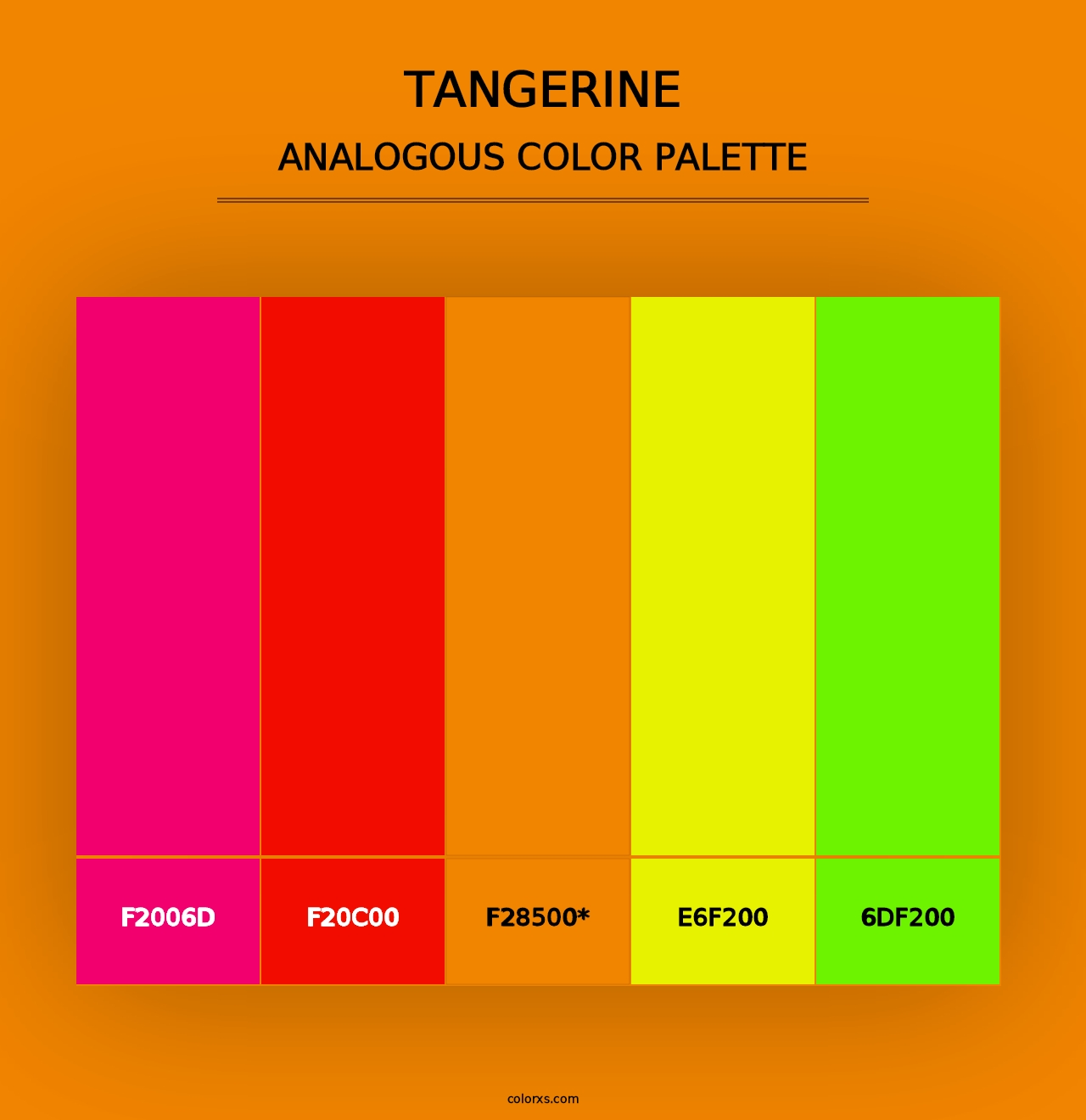 Tangerine - Analogous Color Palette