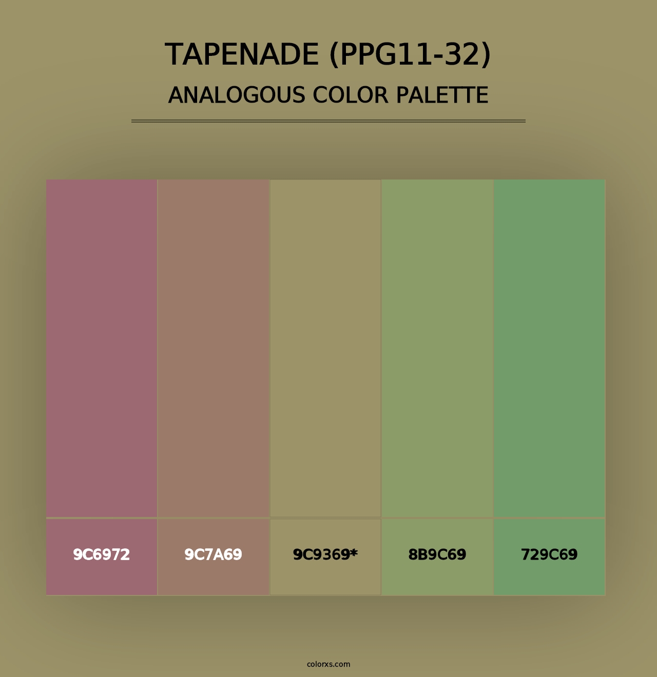 Tapenade (PPG11-32) - Analogous Color Palette