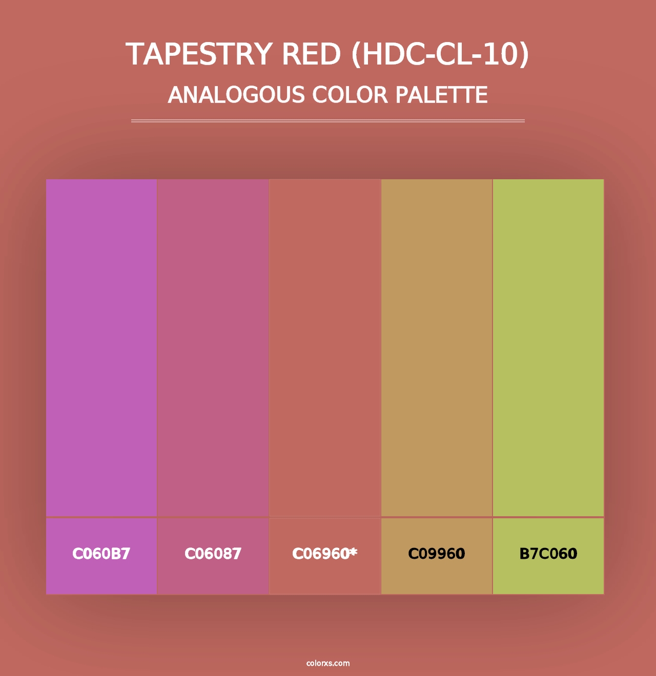 Tapestry Red (HDC-CL-10) - Analogous Color Palette