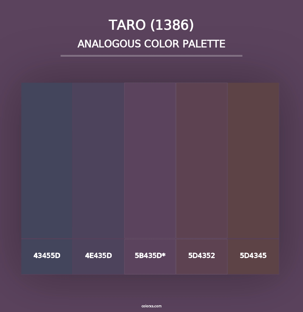 Taro (1386) - Analogous Color Palette