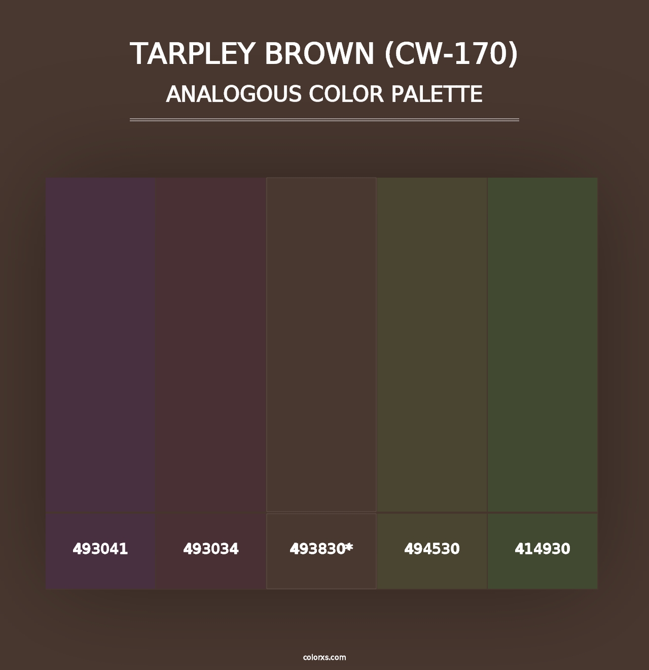 Tarpley Brown (CW-170) - Analogous Color Palette