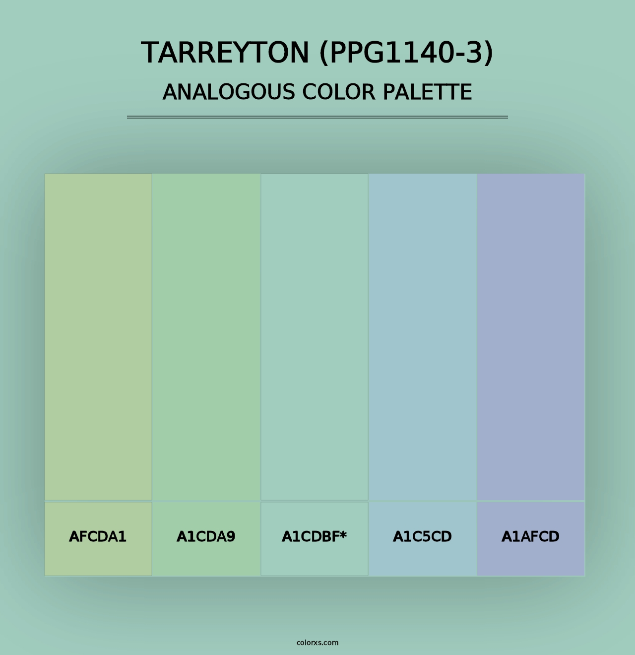 Tarreyton (PPG1140-3) - Analogous Color Palette