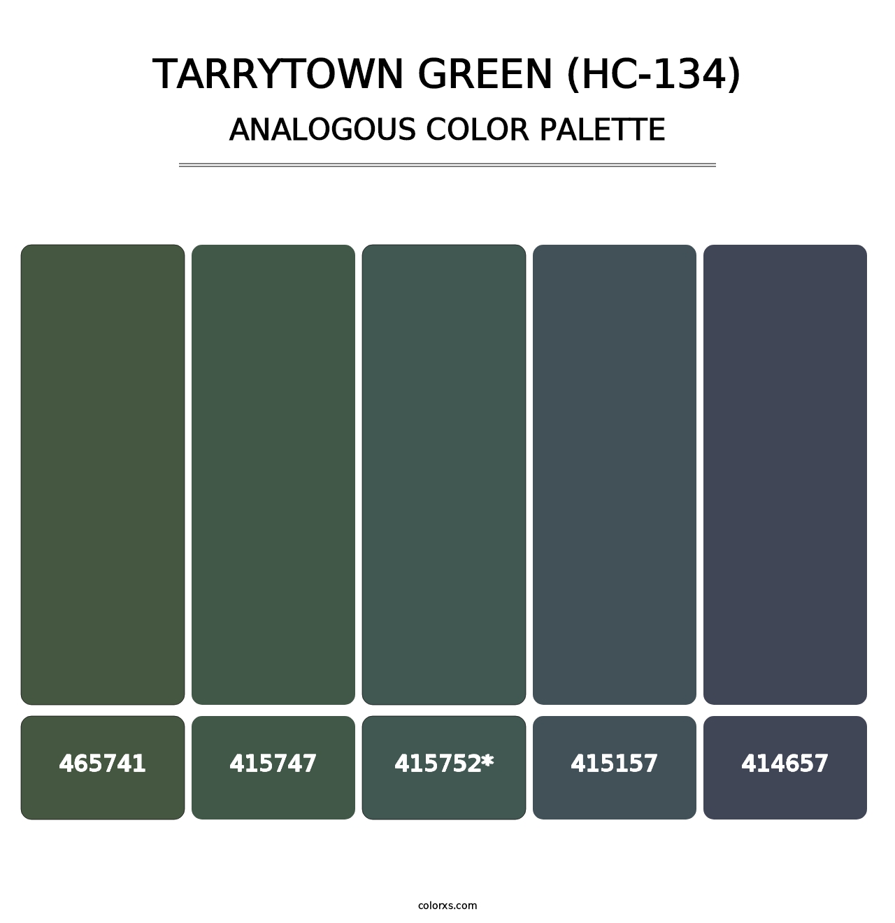 Tarrytown Green (HC-134) - Analogous Color Palette