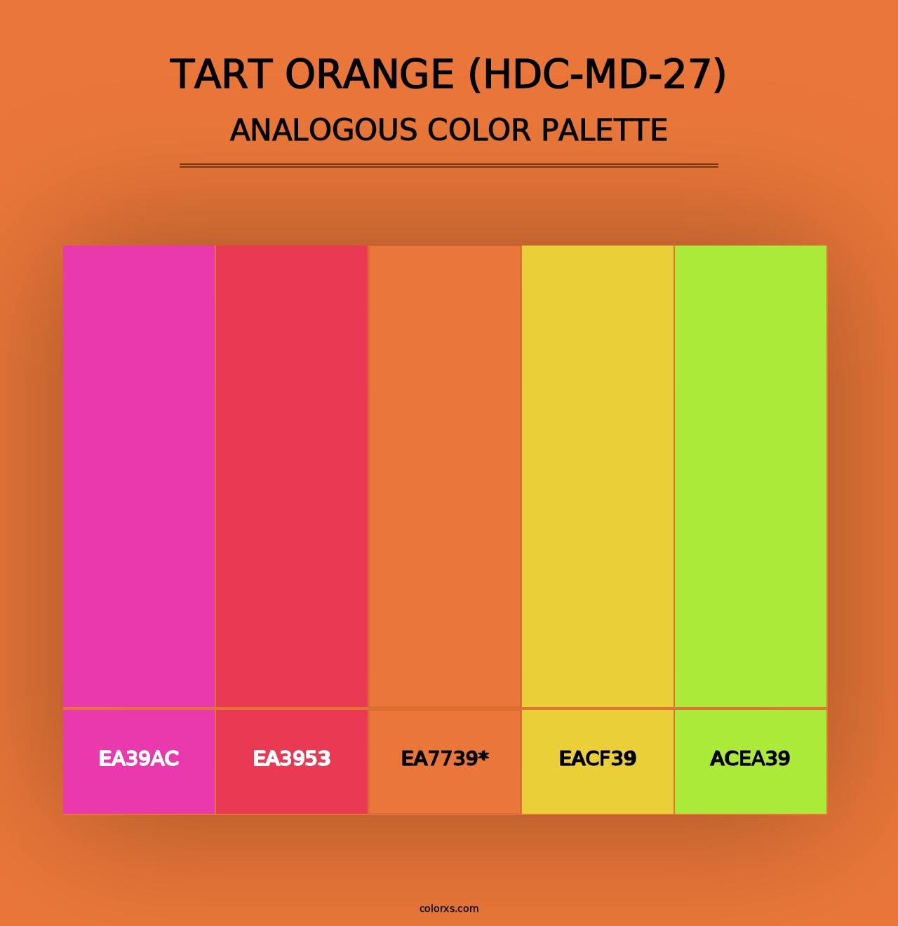 Tart Orange (HDC-MD-27) - Analogous Color Palette