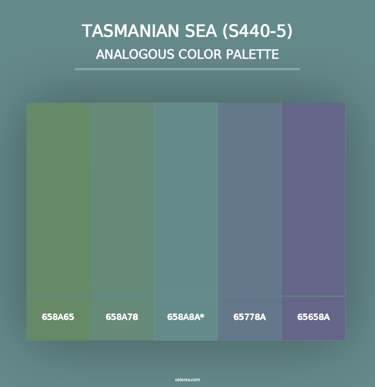 Tasmanian Sea (S440-5) - Analogous Color Palette