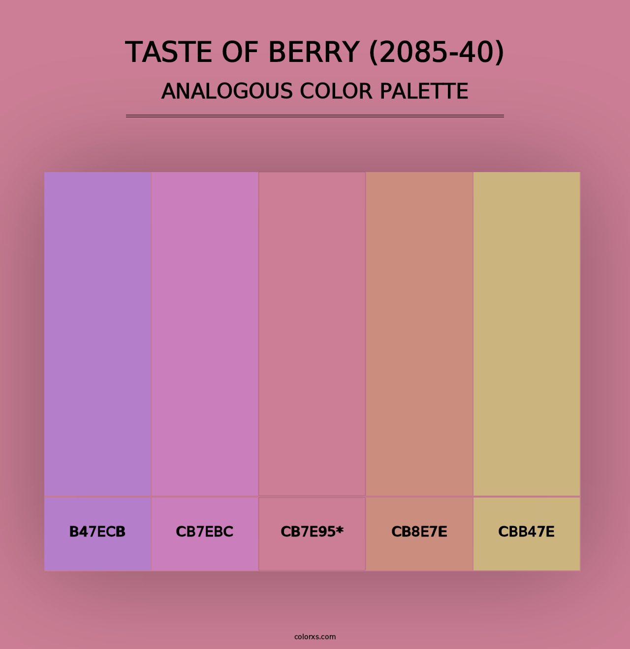 Taste of Berry (2085-40) - Analogous Color Palette