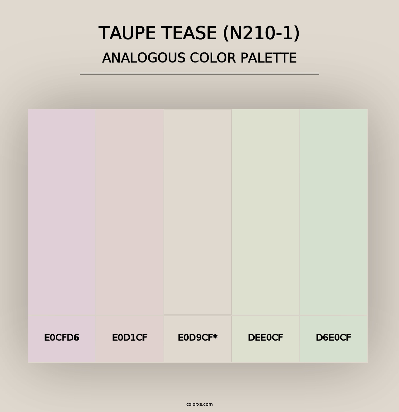 Taupe Tease (N210-1) - Analogous Color Palette