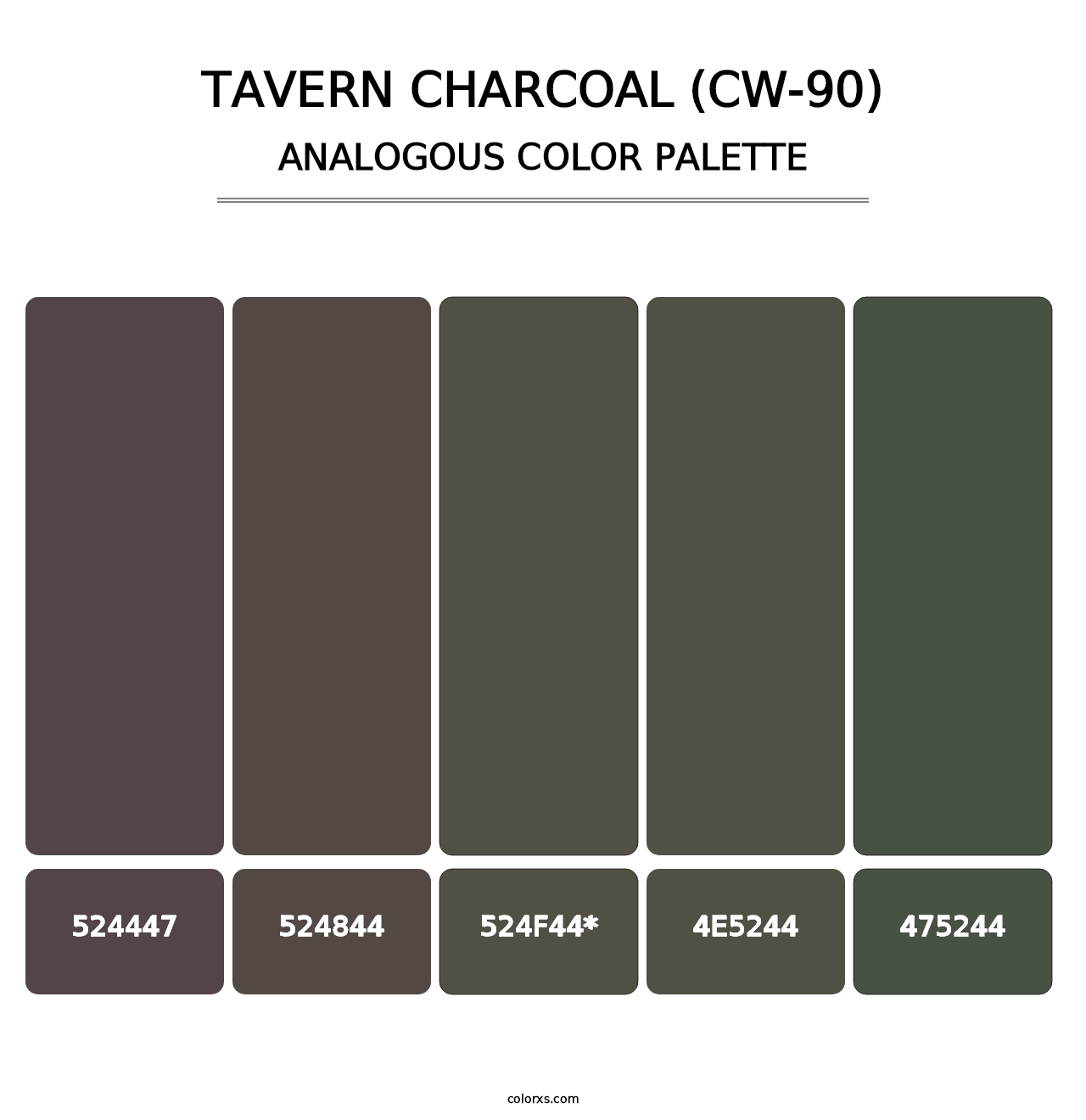 Tavern Charcoal (CW-90) - Analogous Color Palette