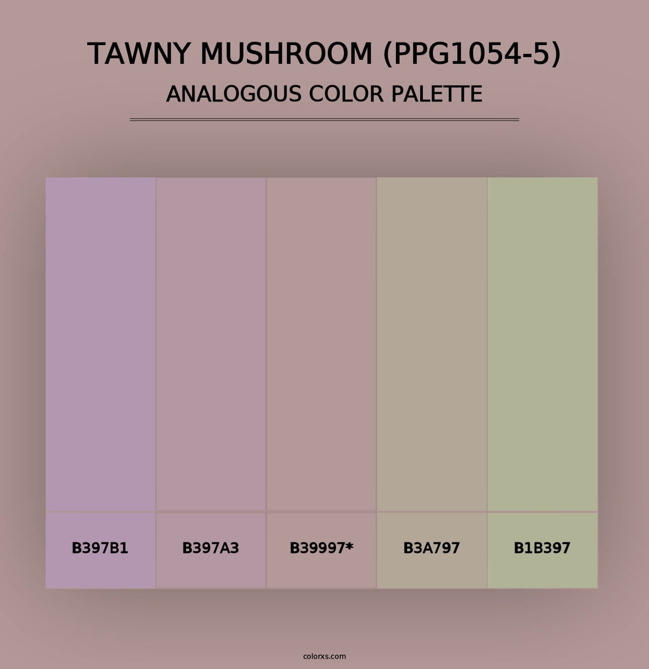 Tawny Mushroom (PPG1054-5) - Analogous Color Palette