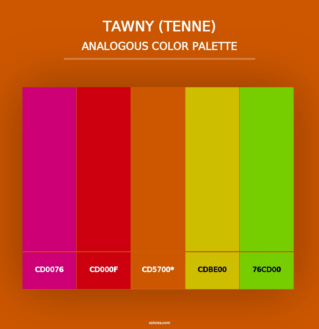 Tawny (Tenne) - Analogous Color Palette