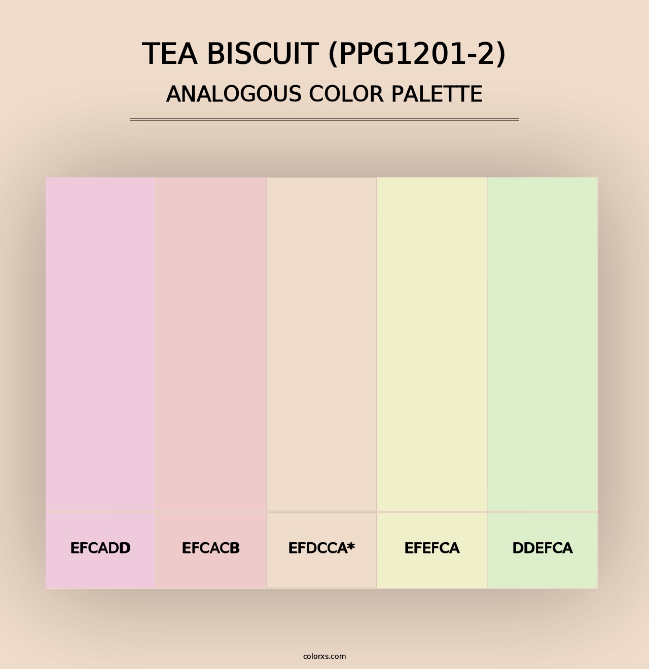 Tea Biscuit (PPG1201-2) - Analogous Color Palette