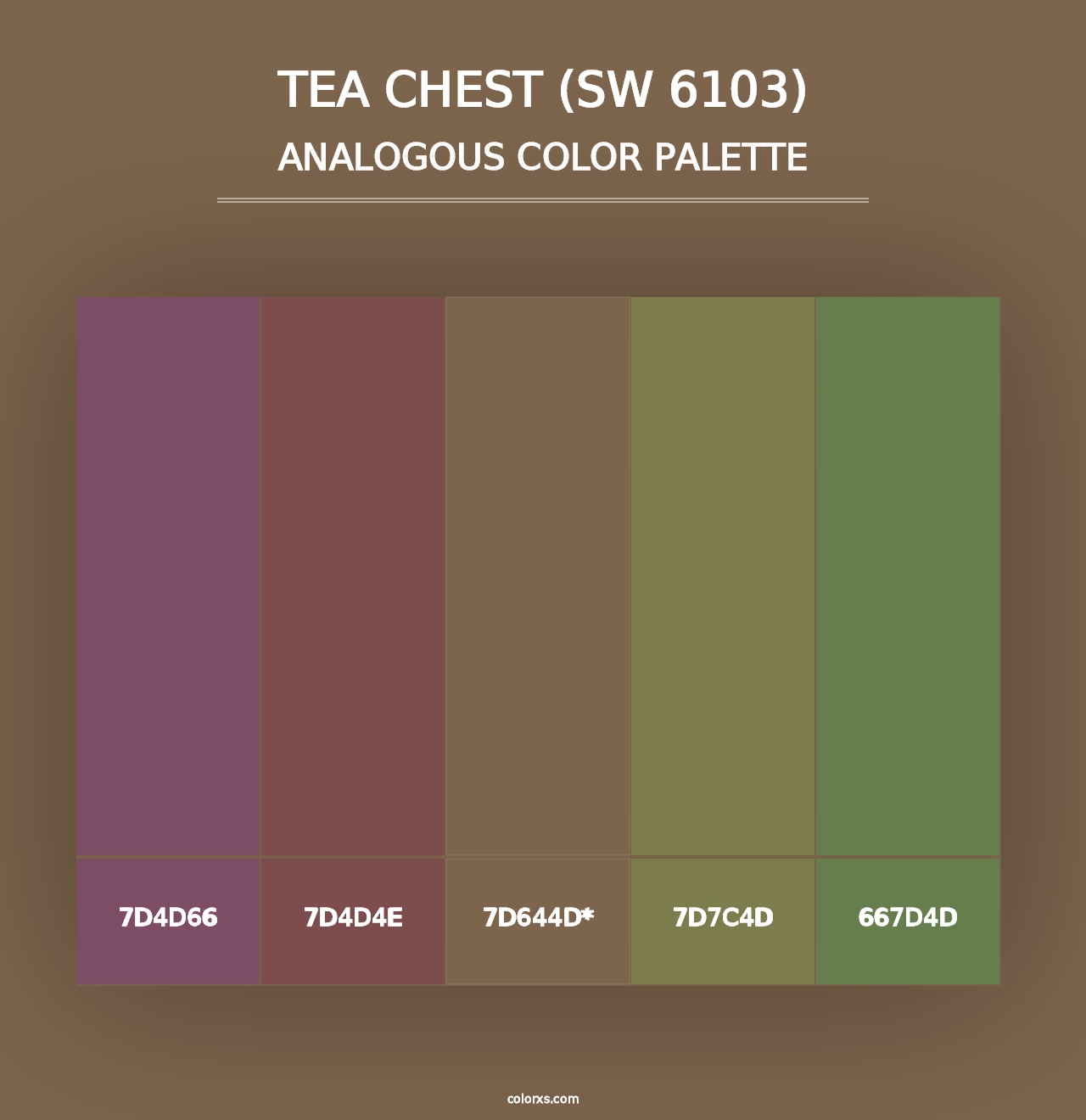 Tea Chest (SW 6103) - Analogous Color Palette