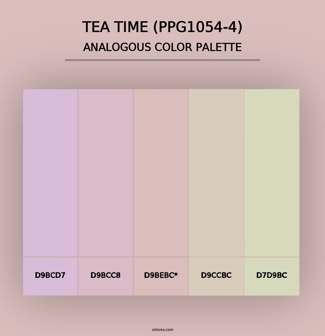 Tea Time (PPG1054-4) - Analogous Color Palette