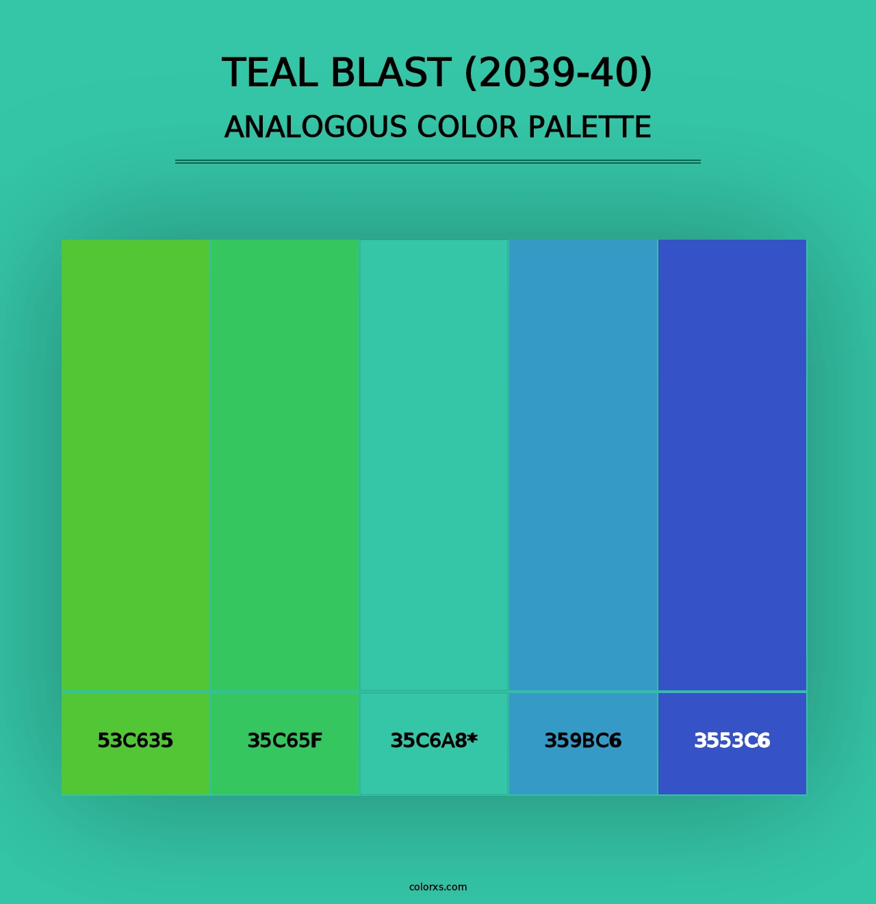 Teal Blast (2039-40) - Analogous Color Palette