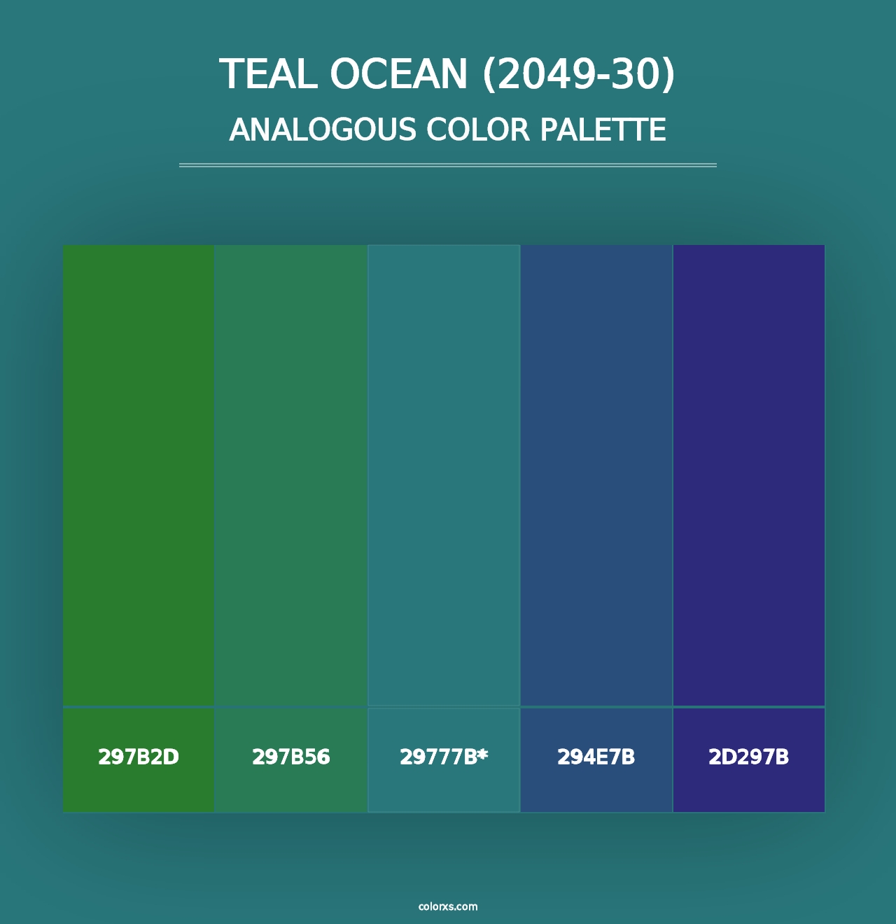 Teal Ocean (2049-30) - Analogous Color Palette