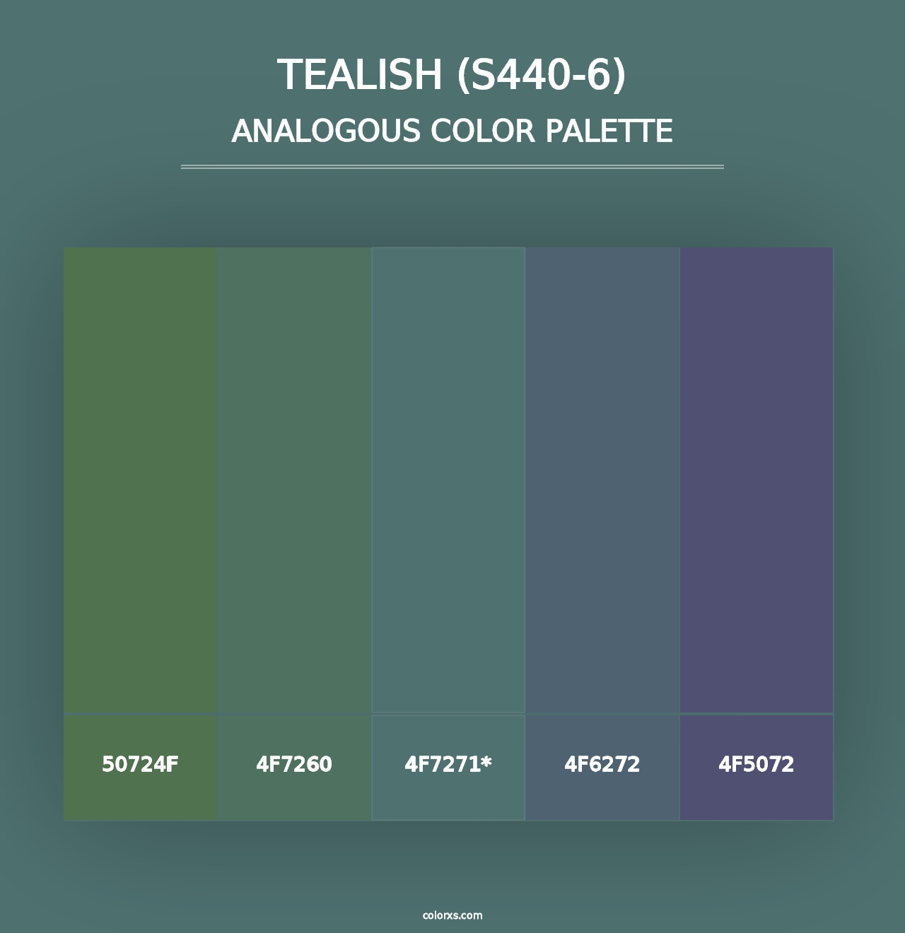 Tealish (S440-6) - Analogous Color Palette